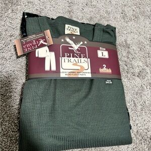 Pine Trails Gray Thermal Pajama Set